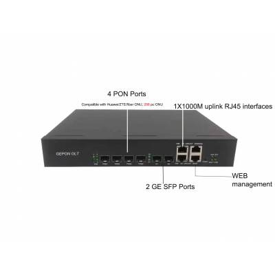 4 PON Ports EPON OLT