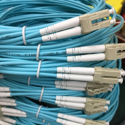 LC-LC DUPLEX 10 GIGABIT 50/125 MULTIMODE FIBER OPTIC CABLE OM3 AQUA 10GB PATCH CORD JUMPER 